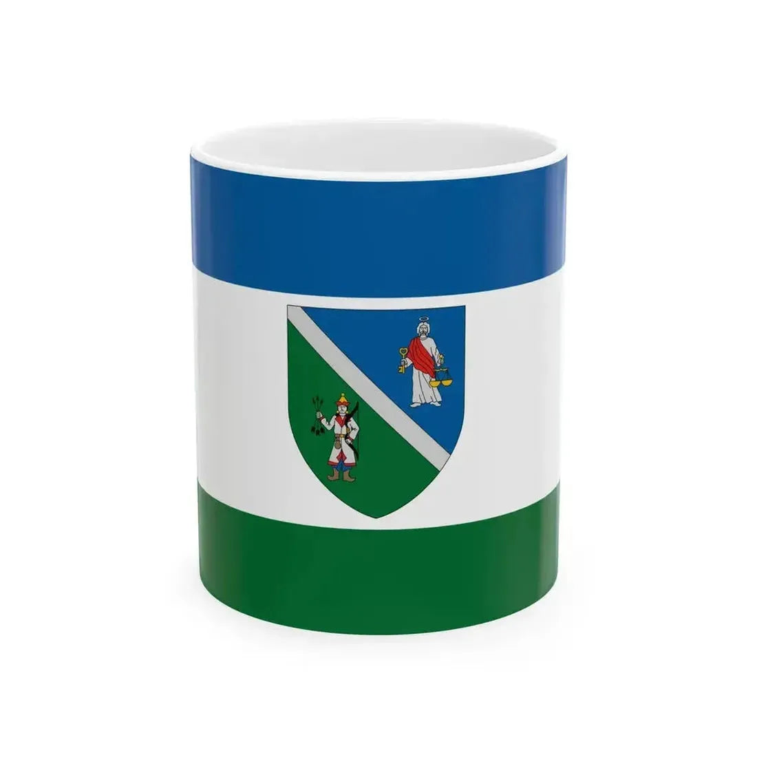Flag of Kajaszo (Hungary) White Coffee Mug 11oz - Go Mug Yourself