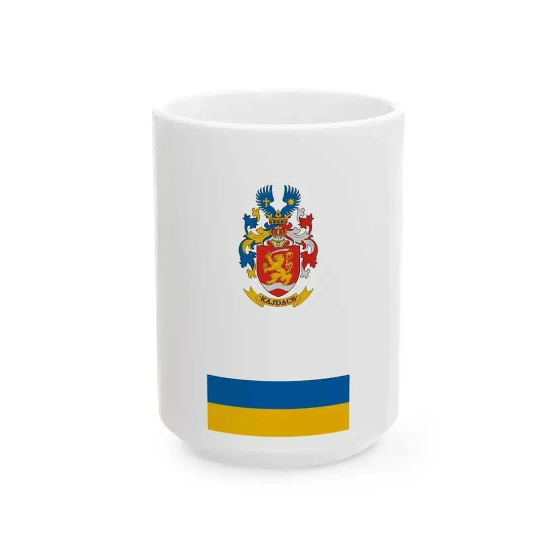 Flag of Kajdacs vertical (Hungary) White Coffee Mug 15oz - Go Mug Yourself