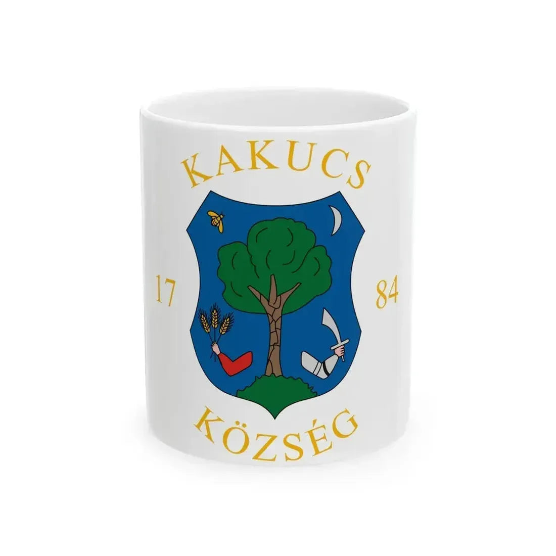 Flag of Kakucs (Hungary) White Coffee Mug 11oz - Go Mug Yourself