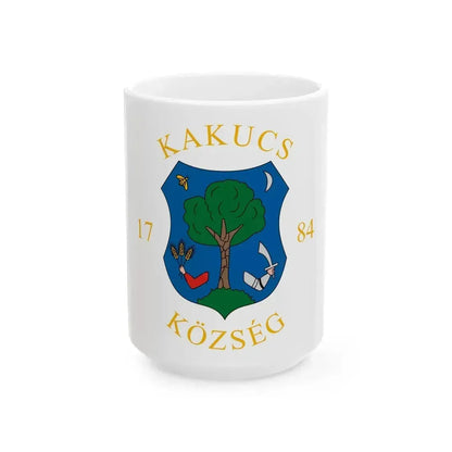 Flag of Kakucs (Hungary) White Coffee Mug 15oz - Go Mug Yourself