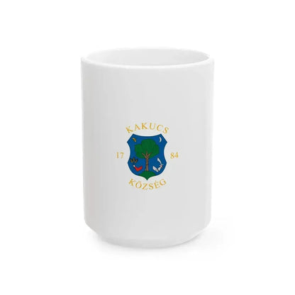 Flag of Kakucs vertical (Hungary) White Coffee Mug 15oz - Go Mug Yourself