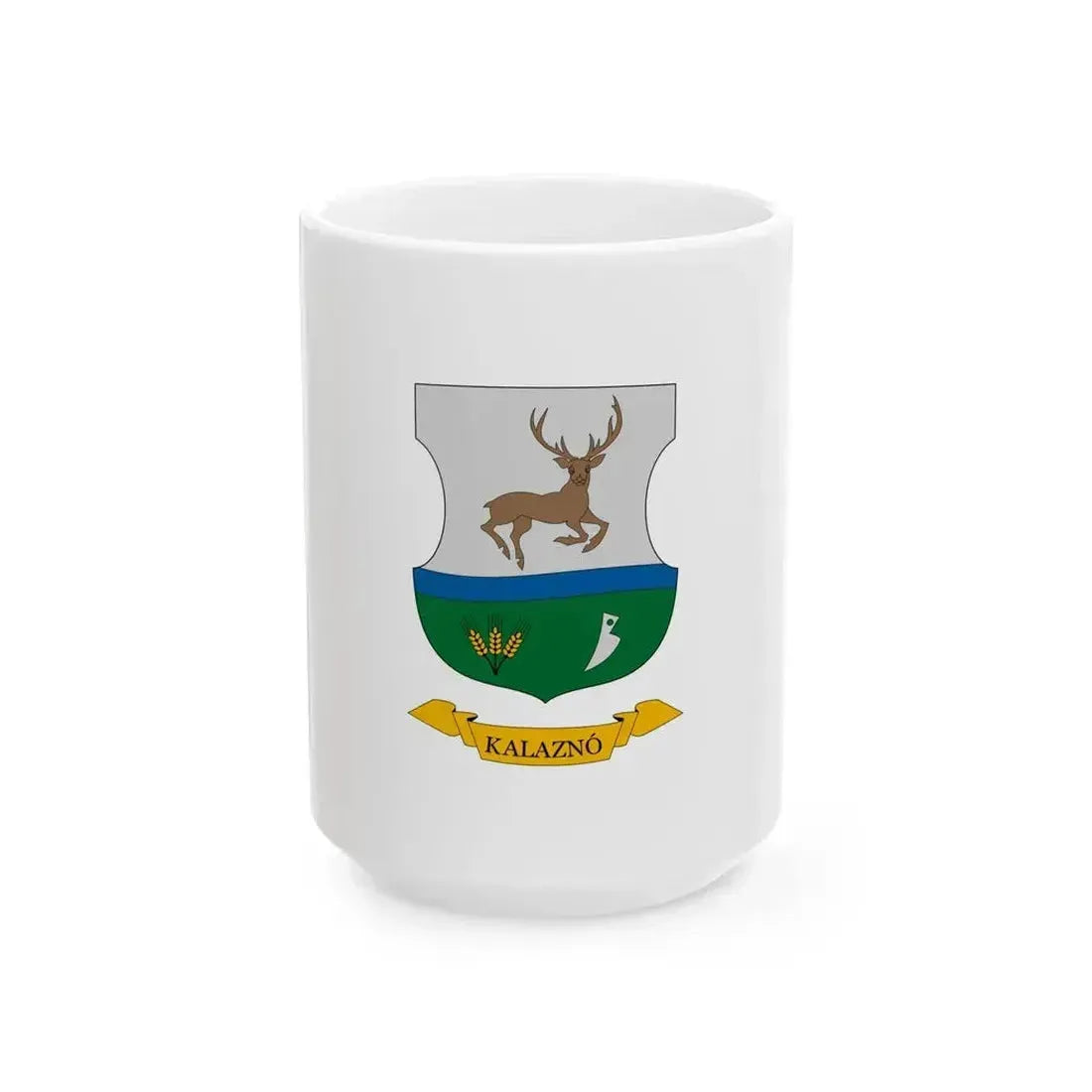 Flag of Kalazno (Hungary) White Coffee Mug 15oz - Go Mug Yourself