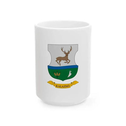 Flag of Kalazno (Hungary) White Coffee Mug 15oz - Go Mug Yourself