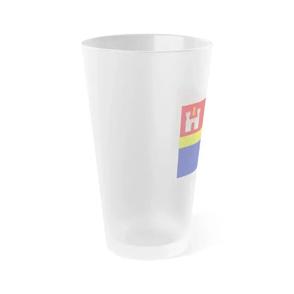 Flag of Kaliningrad Oblast Russia - Frosted Pint Glass 16oz - Go Mug Yourself