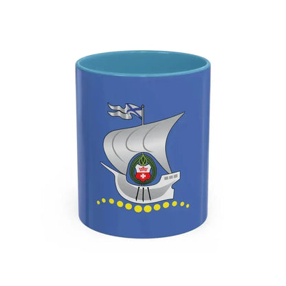 Flag of Kaliningrad Russia - Accent Coffee Mug 11oz Light Blue - Go Mug Yourself
