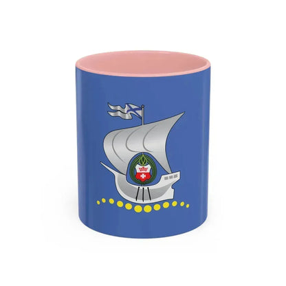 Flag of Kaliningrad Russia - Accent Coffee Mug 11oz Pink - Go Mug Yourself