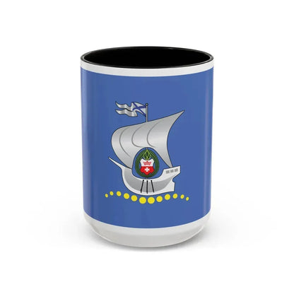 Flag of Kaliningrad Russia - Accent Coffee Mug 15oz Black - Go Mug Yourself