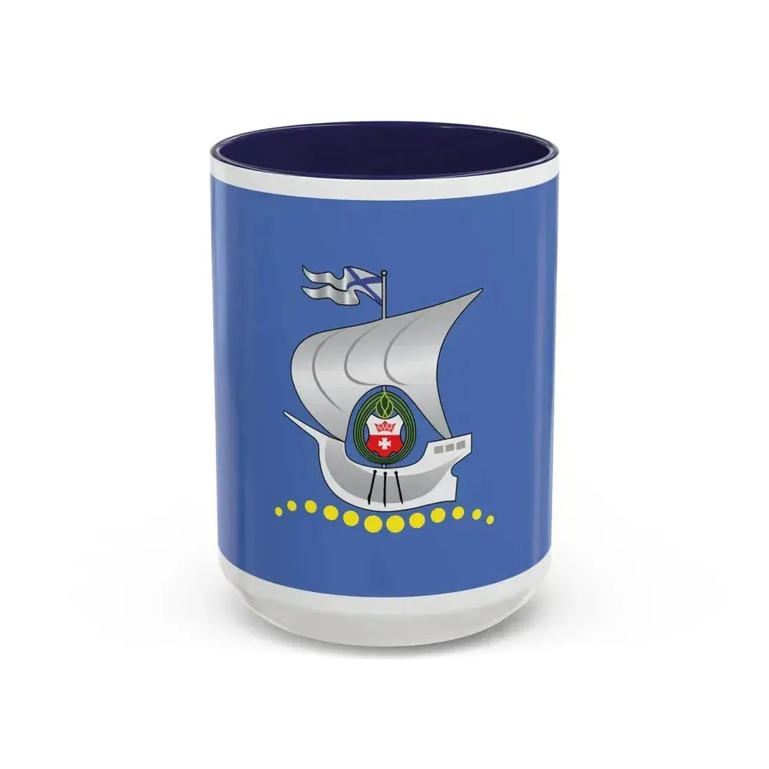 Flag of Kaliningrad Russia - Accent Coffee Mug 15oz Navy - Go Mug Yourself