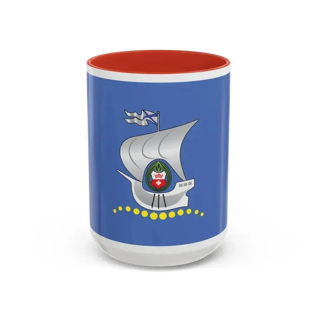 Flag of Kaliningrad Russia - Accent Coffee Mug 15oz Red - Go Mug Yourself