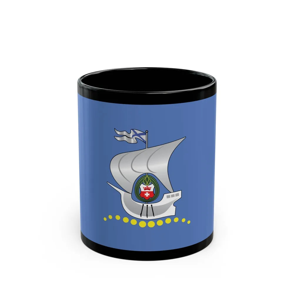 Flag of Kaliningrad Russia - Black Coffee Mug-11oz-Go Mug Yourself