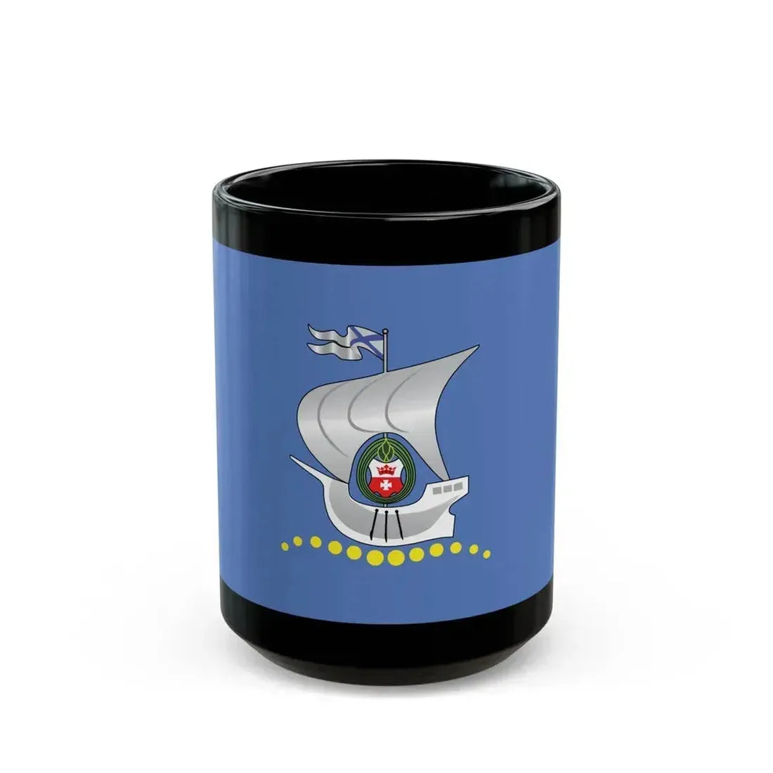 Flag of Kaliningrad Russia - Black Coffee Mug 15oz - Go Mug Yourself