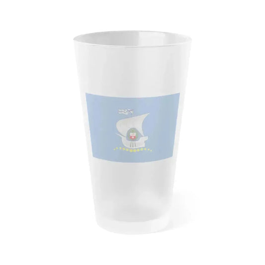 Flag of Kaliningrad Russia - Frosted Pint Glass 16oz 16oz Frosted - Go Mug Yourself