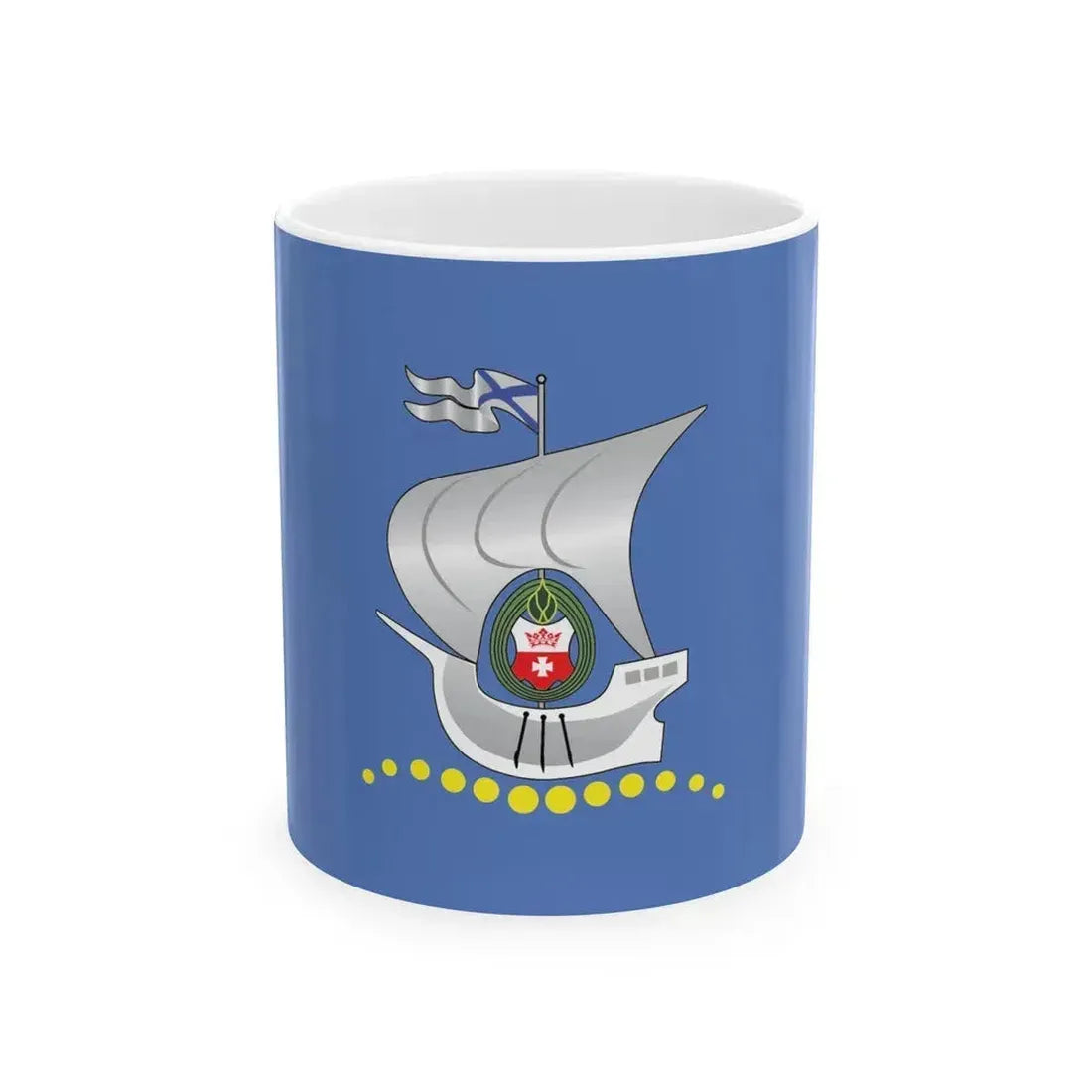 Flag of Kaliningrad Russia - White Coffee Mug 11oz - Go Mug Yourself
