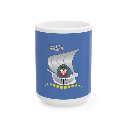 Flag of Kaliningrad Russia - White Coffee Mug-15oz-Go Mug Yourself