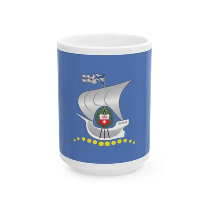 Flag of Kaliningrad Russia - White Coffee Mug 15oz - Go Mug Yourself