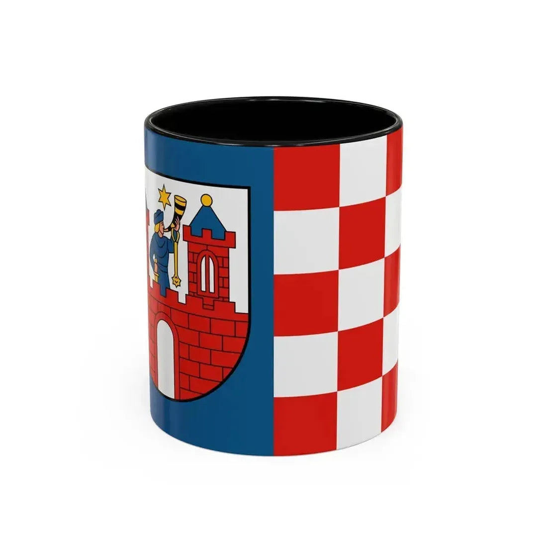 Flag of Kalisz Poland - Accent Coffee Mug 11oz Black - Go Mug Yourself