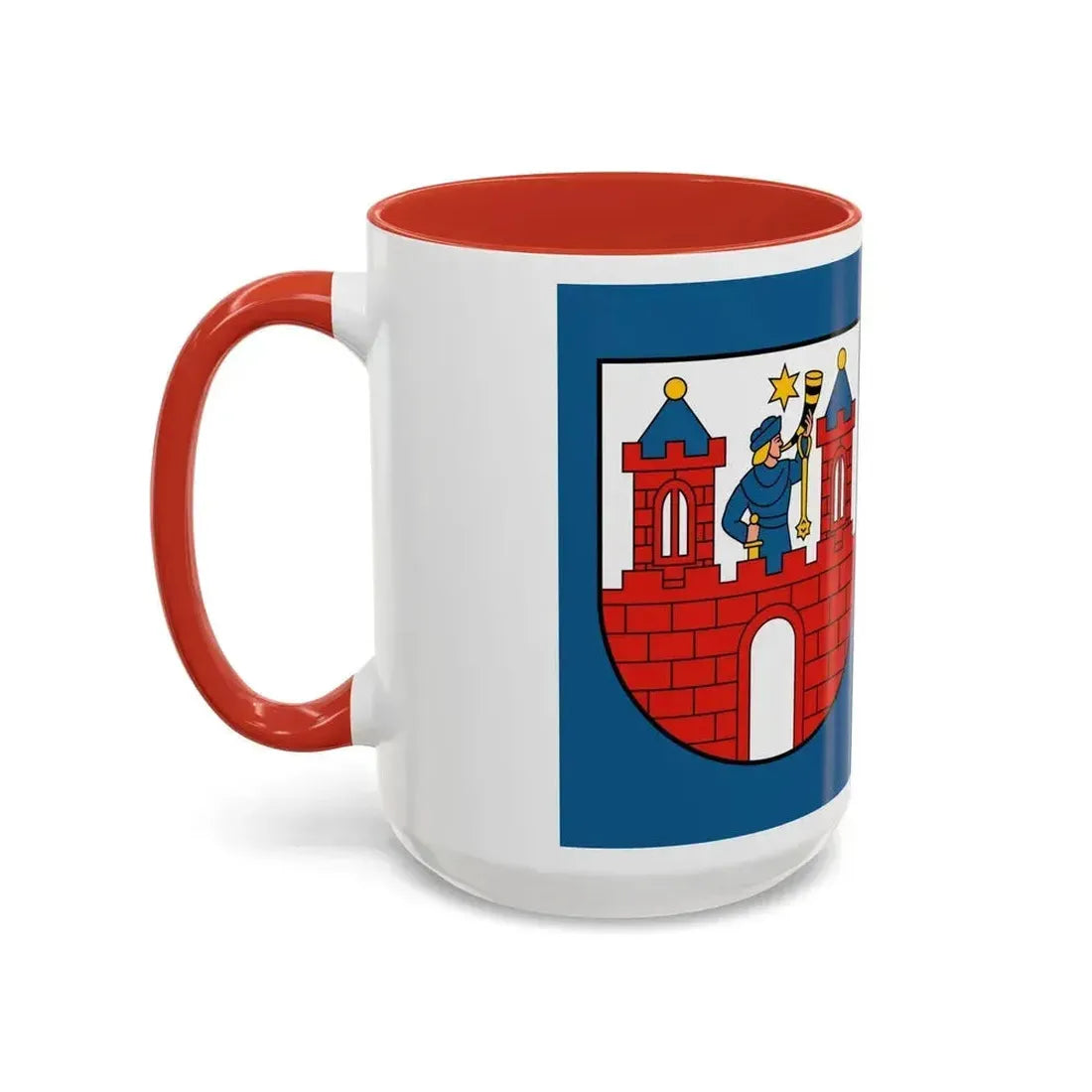 Flag of Kalisz Poland - Accent Coffee Mug - Go Mug Yourself