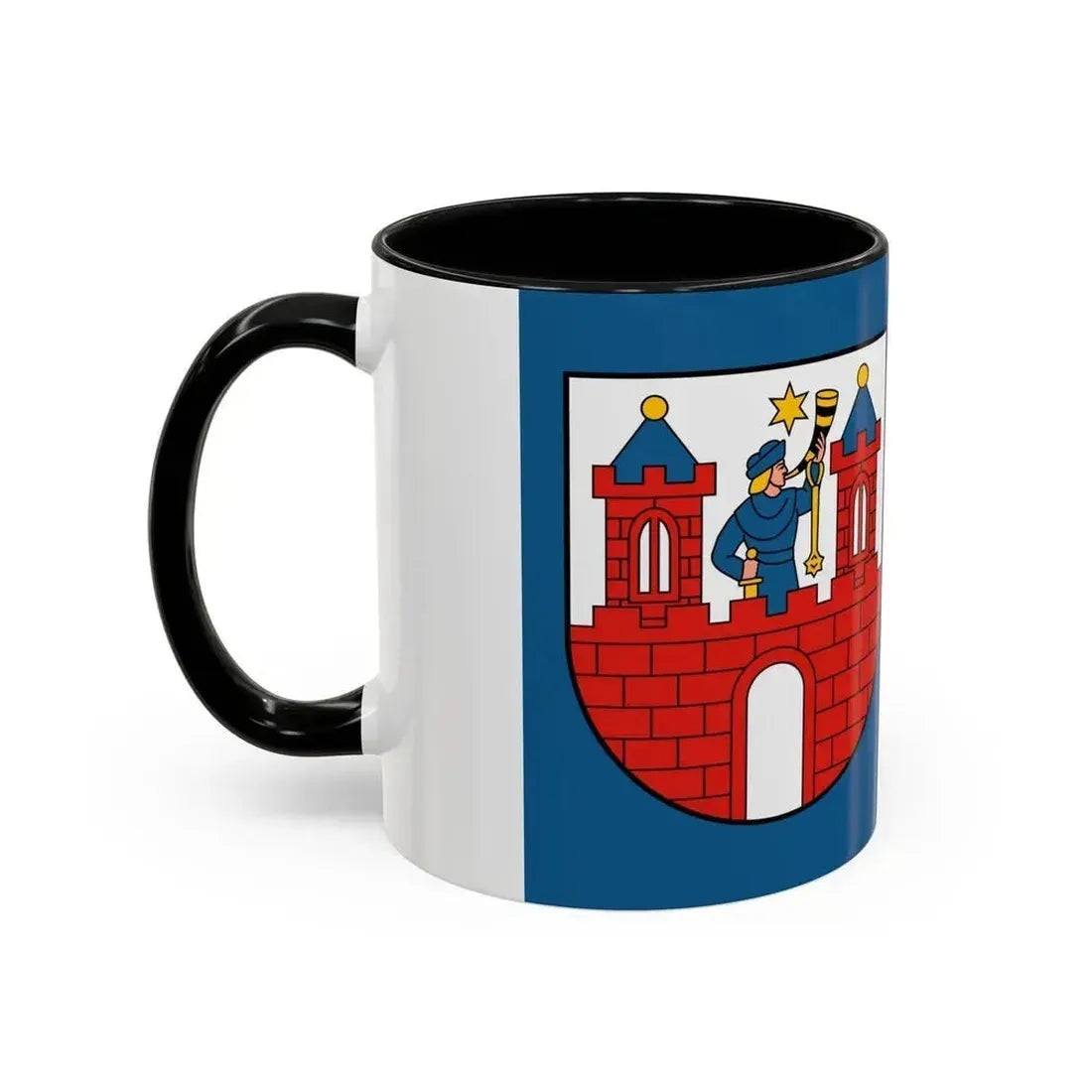Flag of Kalisz Poland - Accent Coffee Mug - Go Mug Yourself