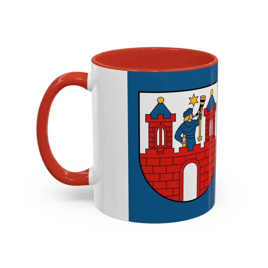 Flag of Kalisz Poland - Accent Coffee Mug - Go Mug Yourself