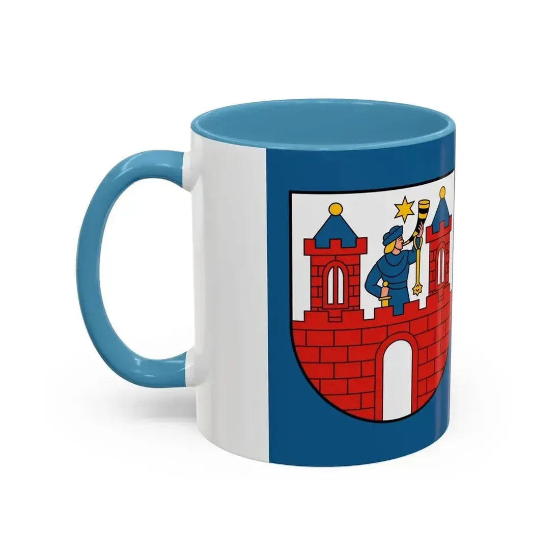 Flag of Kalisz Poland - Accent Coffee Mug - Go Mug Yourself