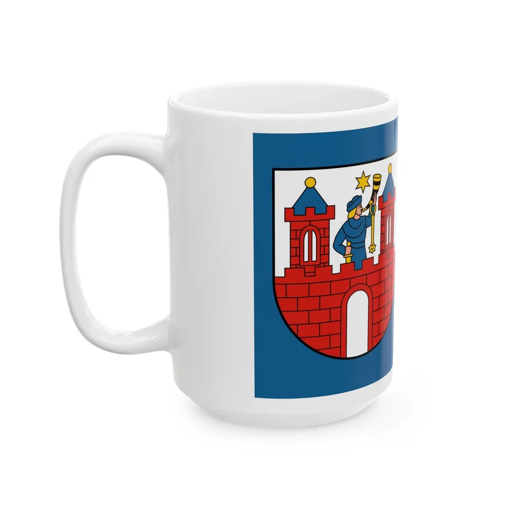 Flag of Kalisz Poland - White Coffee Mug-Go Mug Yourself