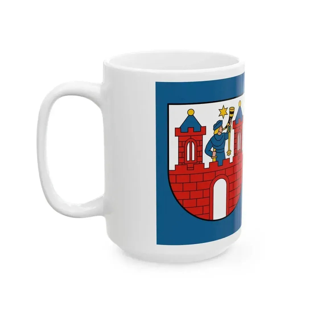Flag of Kalisz Poland - White Coffee Mug - Go Mug Yourself