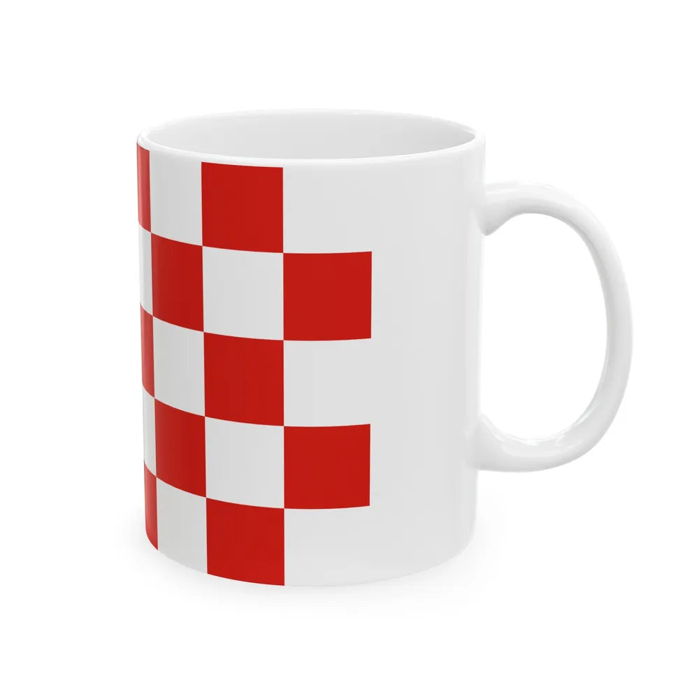 Flag of Kalisz Poland - White Coffee Mug-Go Mug Yourself