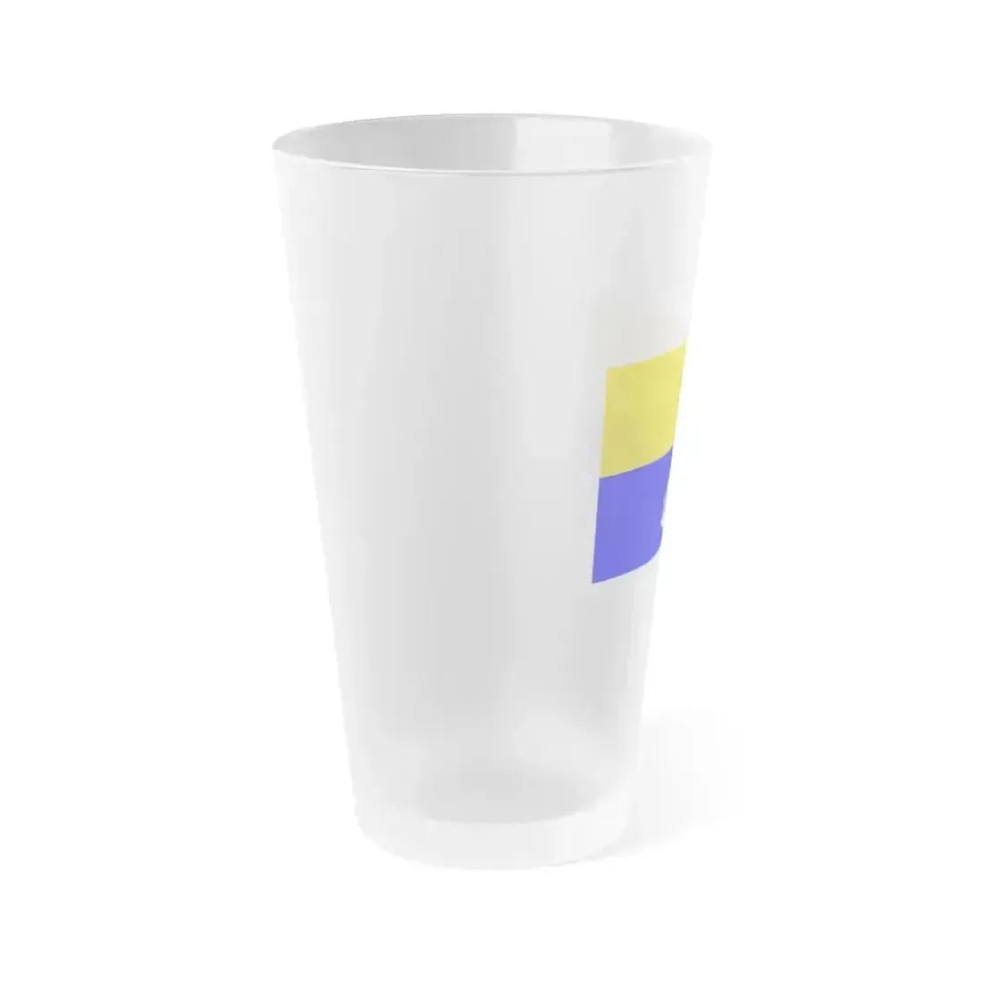 Flag of Kalkara 1993 to 2009 Malta - Frosted Pint Glass 16oz - Go Mug Yourself
