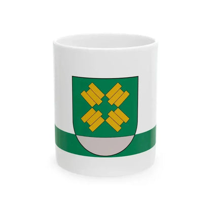 Flag of Kalnciems (Latvia) White Coffee Mug 11oz - Go Mug Yourself