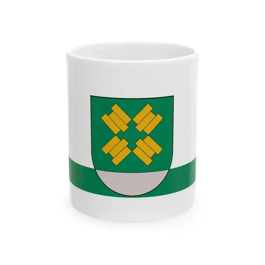 Flag of Kalnciems (Latvia) White Coffee Mug 11oz - Go Mug Yourself