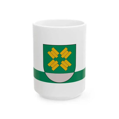Flag of Kalnciems (Latvia) White Coffee Mug 15oz - Go Mug Yourself
