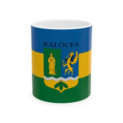 Flag of Kalocfa (Hungary) White Coffee Mug 11oz - Go Mug Yourself