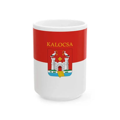 Flag of Kalocsa (Hungary) White Coffee Mug 15oz - Go Mug Yourself