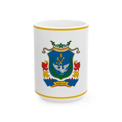 Flag of Kaloz (Hungary) White Coffee Mug 15oz - Go Mug Yourself