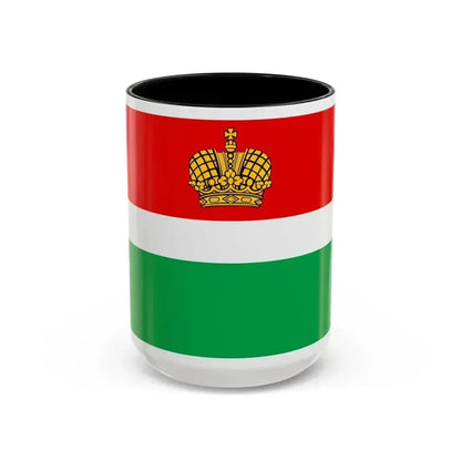 Flag of Kaluga Oblast Russia - Accent Coffee Mug 15oz Black - Go Mug Yourself