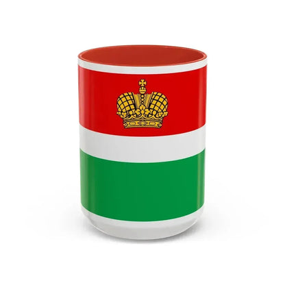 Flag of Kaluga Oblast Russia - Accent Coffee Mug 15oz Red - Go Mug Yourself