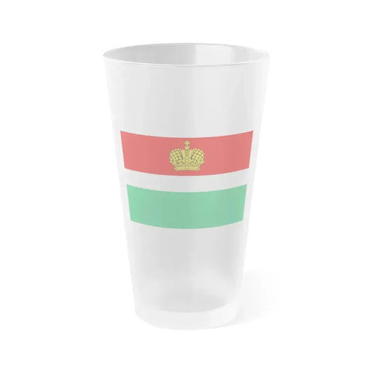 Flag of Kaluga Oblast Russia - Frosted Pint Glass 16oz 16oz Frosted - Go Mug Yourself