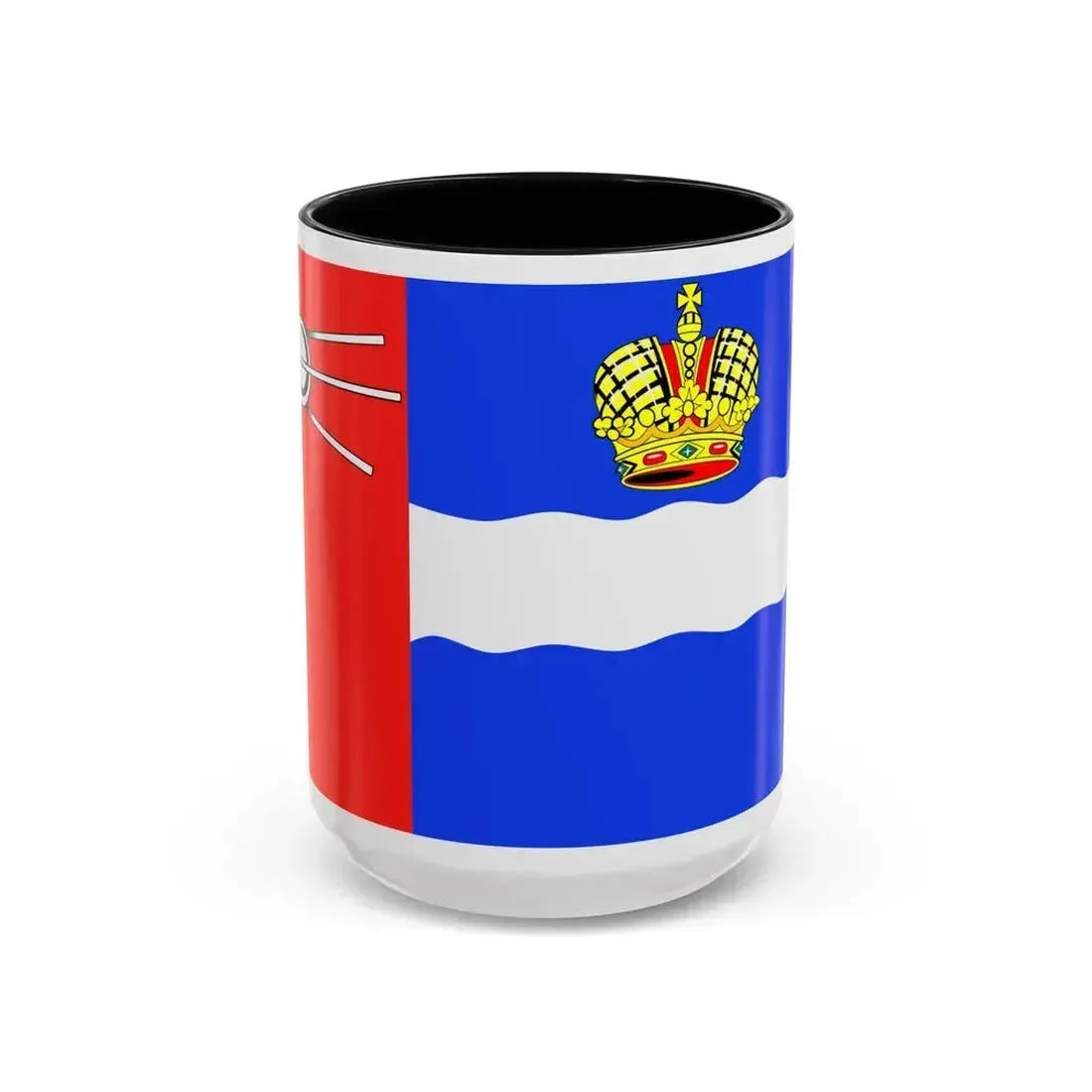 Flag of Kaluga Russia - Accent Coffee Mug 15oz Black - Go Mug Yourself