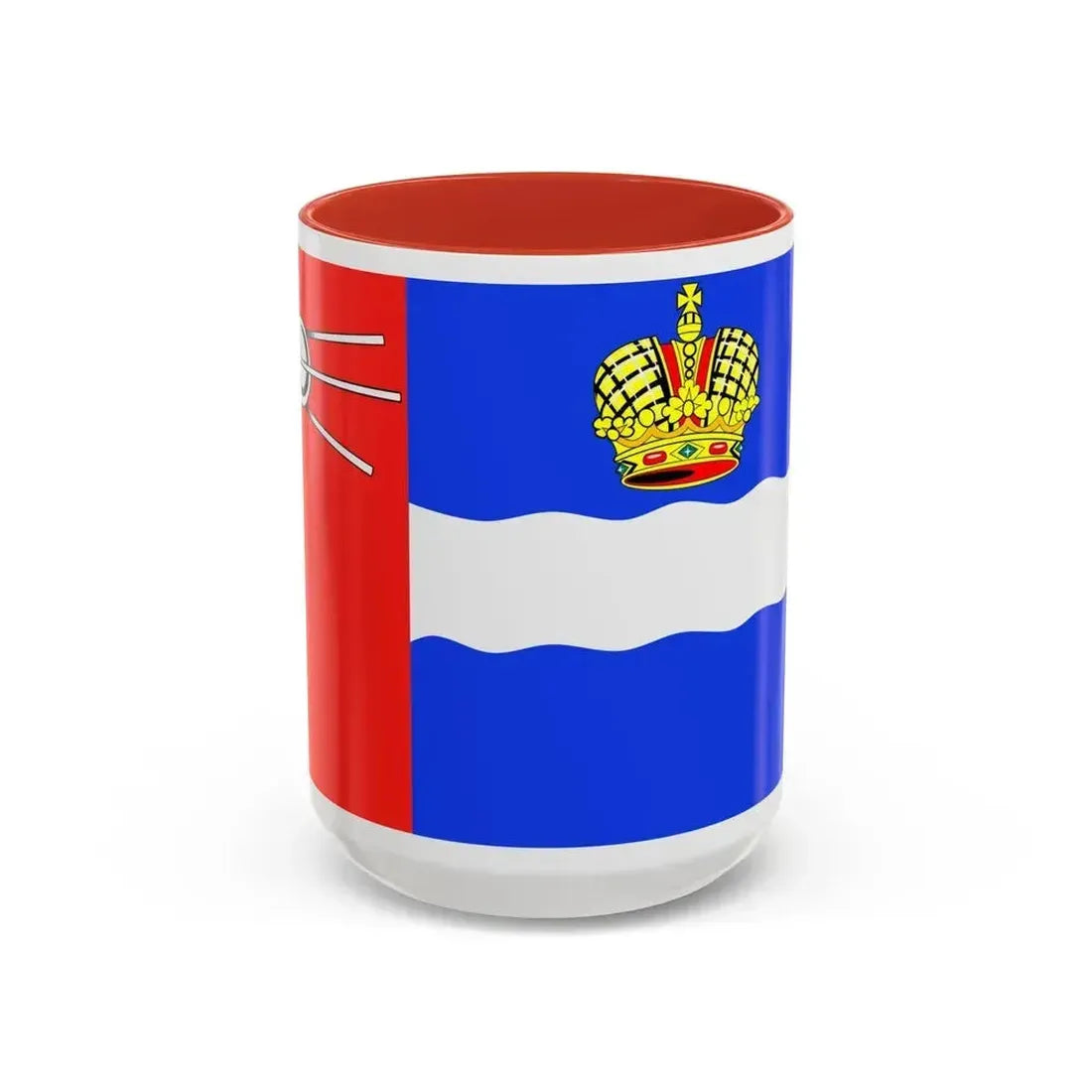 Flag of Kaluga Russia - Accent Coffee Mug 15oz Red - Go Mug Yourself