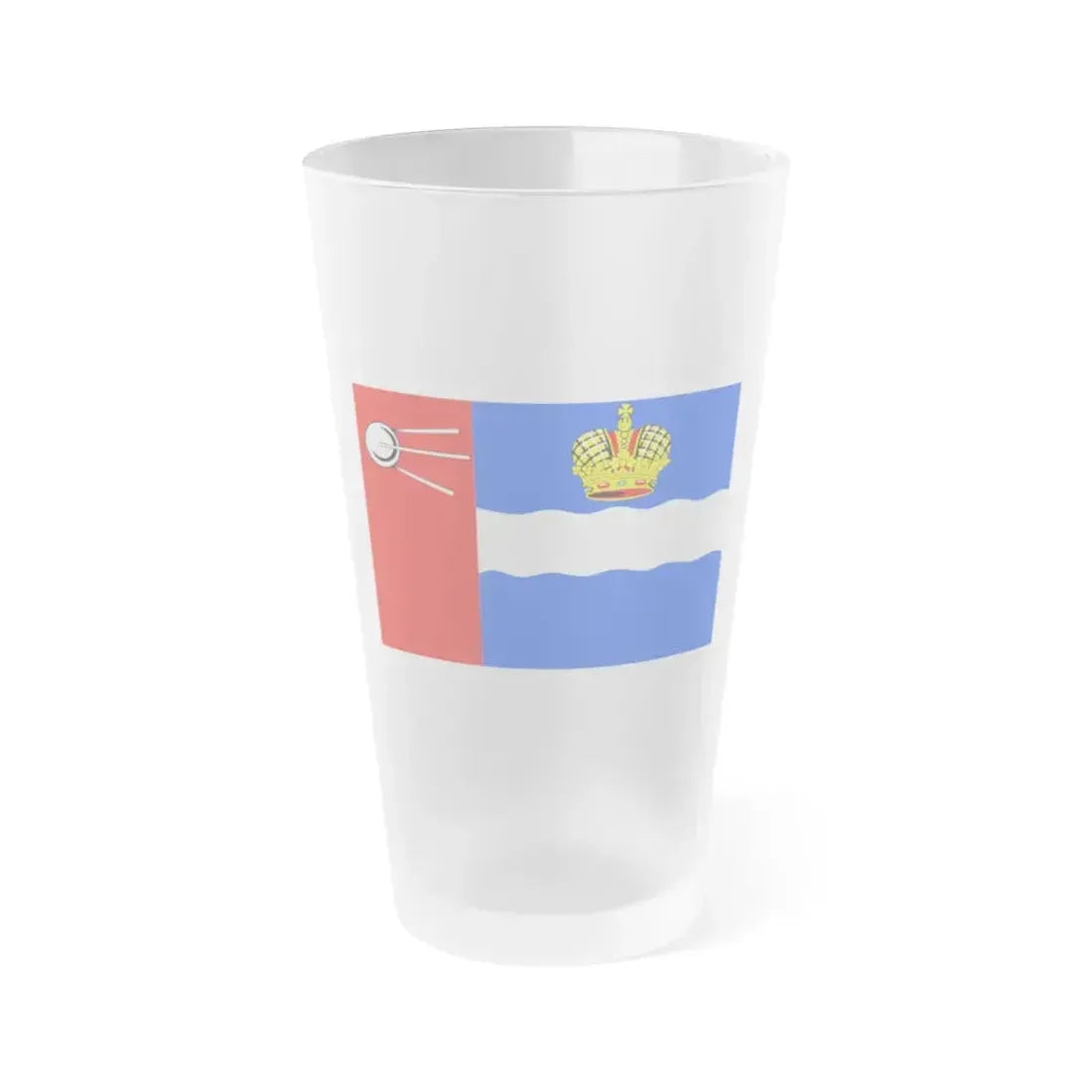 Flag of Kaluga Russia - Frosted Pint Glass 16oz 16oz Frosted - Go Mug Yourself