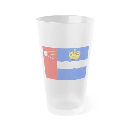 Flag of Kaluga Russia - Frosted Pint Glass 16oz 16oz Frosted - Go Mug Yourself