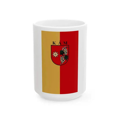 Flag of Kam (Hungary) White Coffee Mug 15oz - Go Mug Yourself