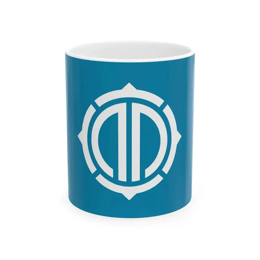 Flag of Kamaishi Iwate (Japan) White Coffee Mug 11oz - Go Mug Yourself