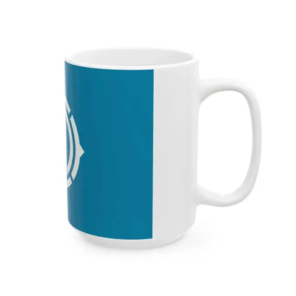 Flag of Kamaishi Iwate (Japan) White Coffee Mug - Go Mug Yourself