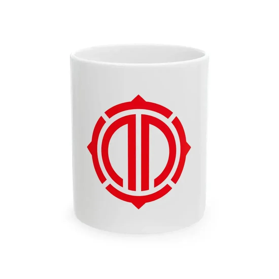 Flag of Kamaishi Iwate red version (Japan) White Coffee Mug 11oz - Go Mug Yourself