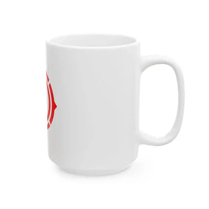 Flag of Kamaishi Iwate red version (Japan) White Coffee Mug - Go Mug Yourself