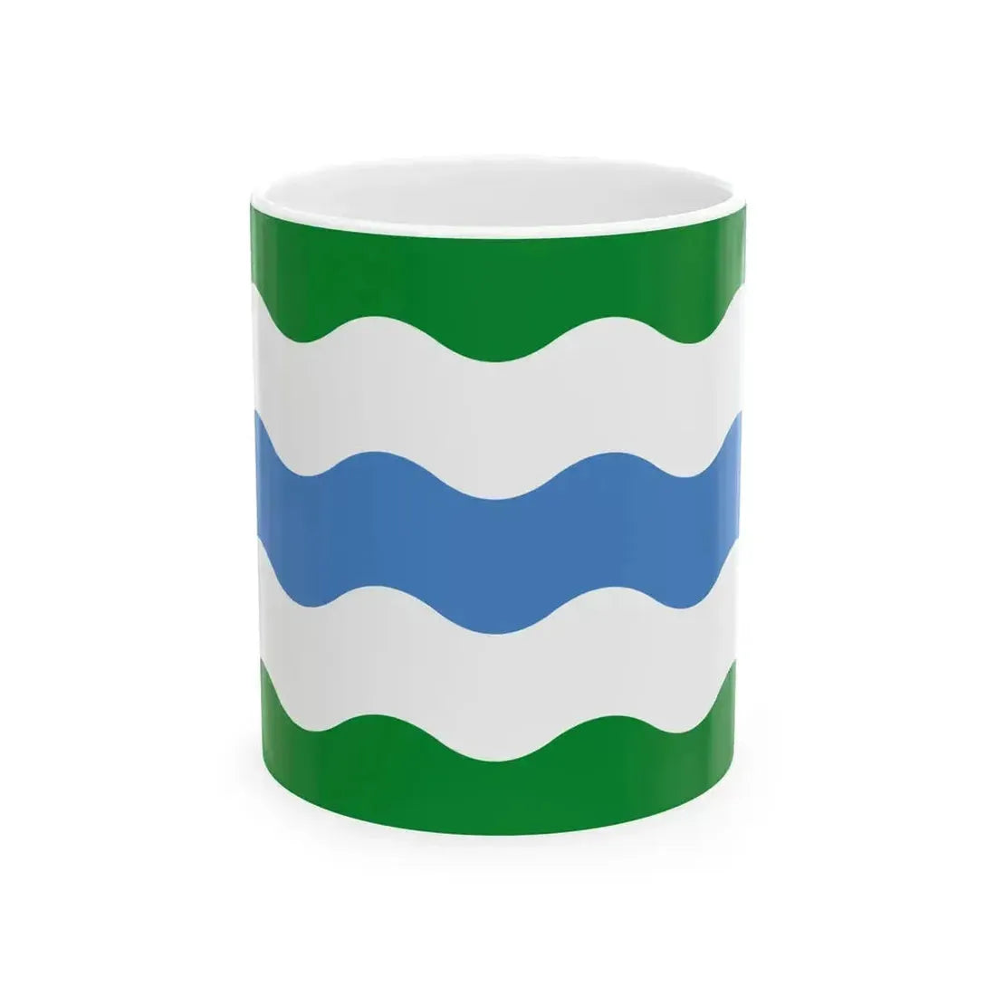 Flag of Kambja Parish Tartu County Estonia (Estonia) White Coffee Mug 11oz - Go Mug Yourself