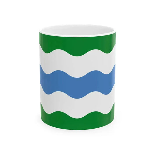 Flag of Kambja Parish Tartu County Estonia (Estonia) White Coffee Mug 11oz - Go Mug Yourself