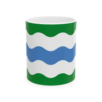 Flag of Kambja Parish Tartu County Estonia (Estonia) White Coffee Mug 11oz - Go Mug Yourself