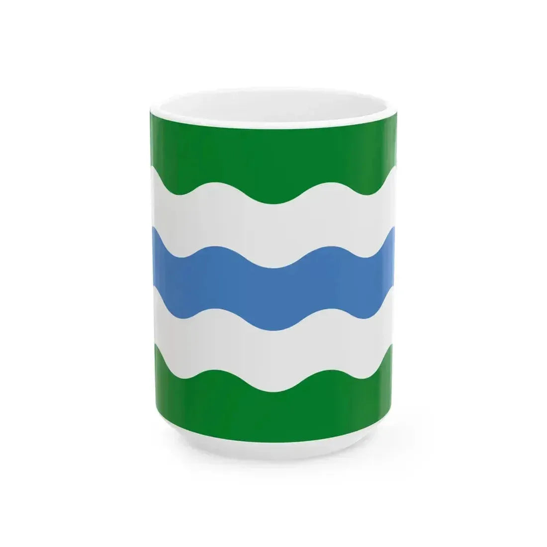 Flag of Kambja Parish Tartu County Estonia (Estonia) White Coffee Mug 15oz - Go Mug Yourself